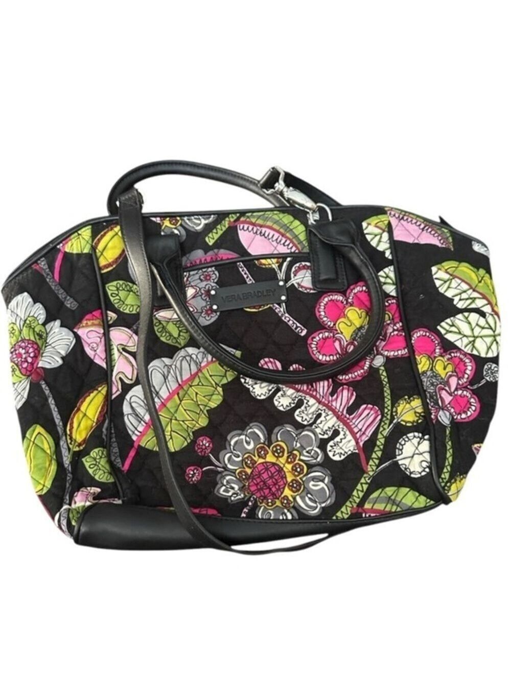 Vera Bradley MOON BLOOMS Tote Satchel Carry On Bag Travel Weekender